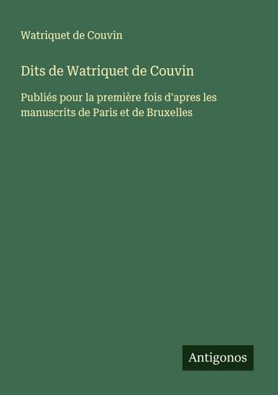 Dits de Watriquet de Couvin