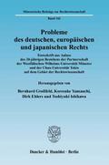 Probleme des deutschen, europäischen und japanischen Rechts.