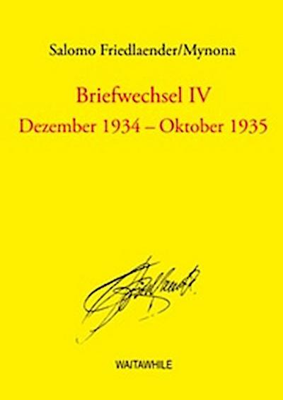 Briefwechsel IV