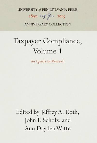 Taxpayer Compliance, Volume 1