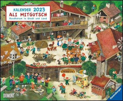 Ali Mitgutsch 2023 - Wimmelbilder - DUMONT Kinder-Kalender - Querformat 52 x 42,5 cm - Spiralbindung