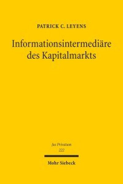 Informationsintermediäre des Kapitalmarkts