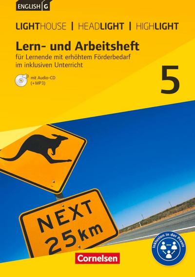 English G Lighthouse / English G Headlight / English G Highlight Band 5: 9. Schuljahr -  - Allgemeine Ausgabe. Lern- und Arbeitsheft für Lernende mit erhöhtem Förderbedarf im inklusiven Unterricht