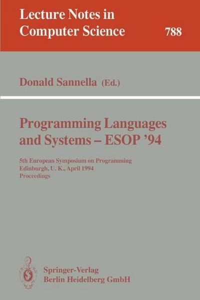 Programming Languages and Systems - ESOP ’94