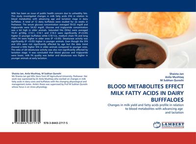 BLOOD METABOLITES EFFECT MILK FATTY ACIDS IN DAIRY BUFFFALOES - Shaista Jan