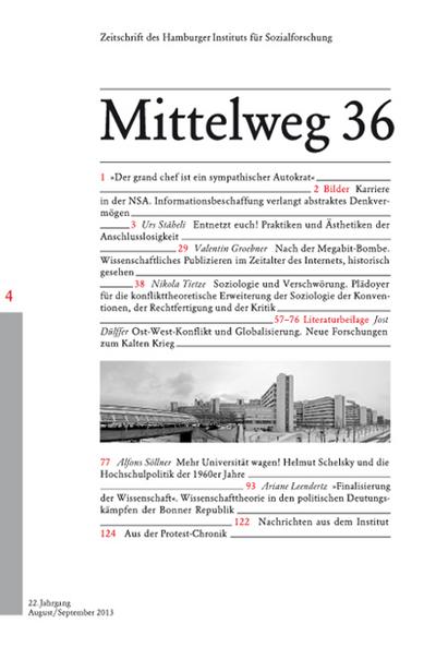 Vernetzte Gesellschaft. Mittelweg 36, Zeitschrift des Hamburger Instituts für Sozialforschung, Heft 4/2013