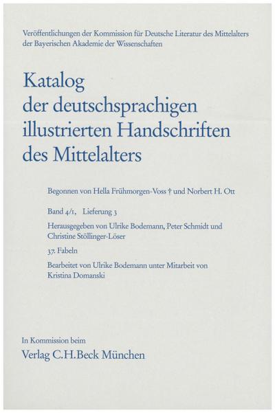 Katalog der deutschsprachigen illustrierten Handschriften des Mittelalters Band 4/1, Lfg. 3: 37