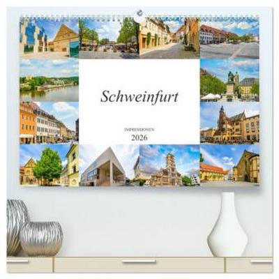 Schweinfurt Impressionen (hochwertiger Premium Wandkalender 2026 DIN A2 quer), Kunstdruck in Hochglanz