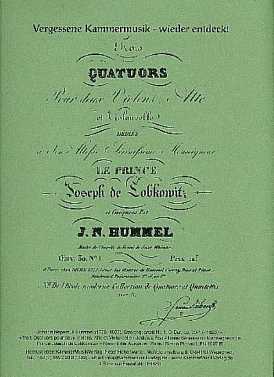 Streichquartett c-Moll op.30,1für 2 Violinen, Viola und Violoncello