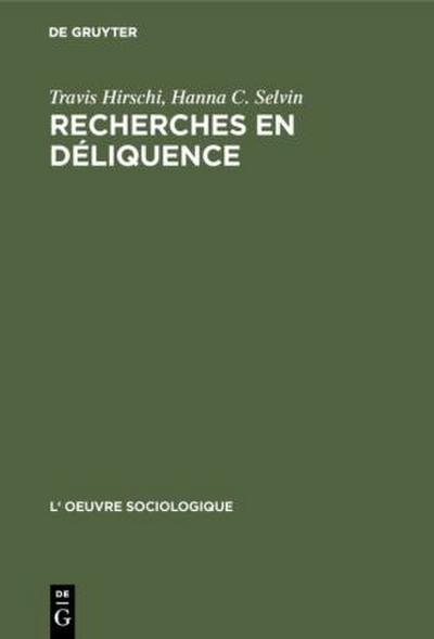 Recherches en déliquence