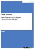 Boundaries in David Malouf’s "Remembering Babylon"