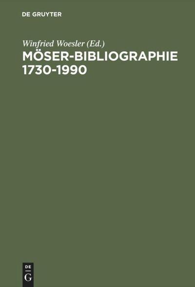 Möser-Bibliographie 1730-1990