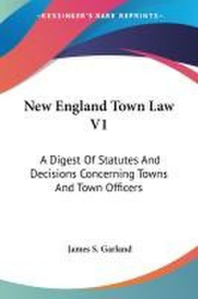 New England Town Law V1