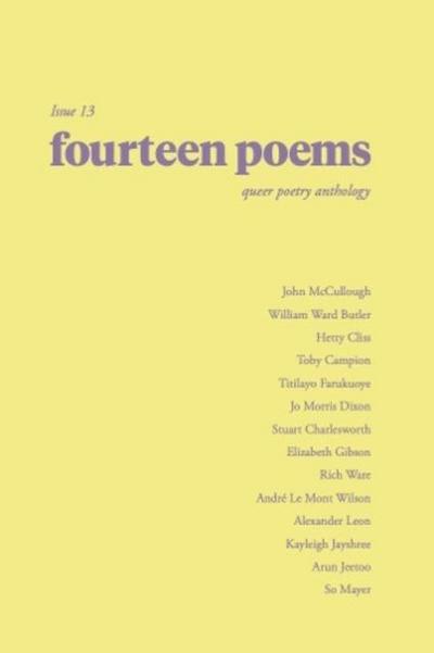 fourteen poems issue 13: a queer poetry anthology