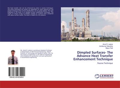 Dimpled Surfaces- The Advance Heat Transfer Enhancement Technique