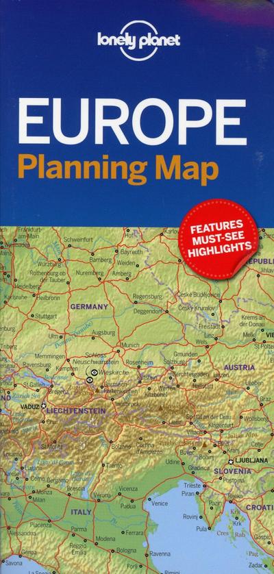 Lonely Planet Europe Planning Map