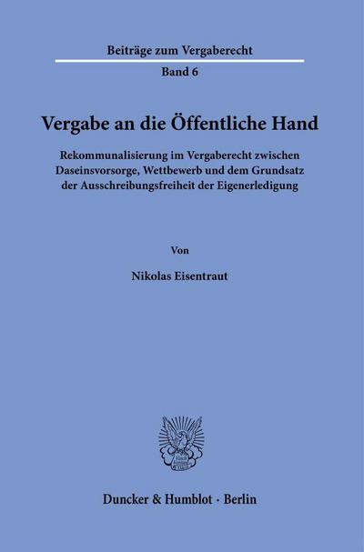 Vergabe an die Öffentliche Hand.
