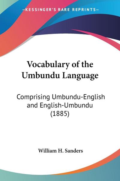 Vocabulary of the Umbundu Language