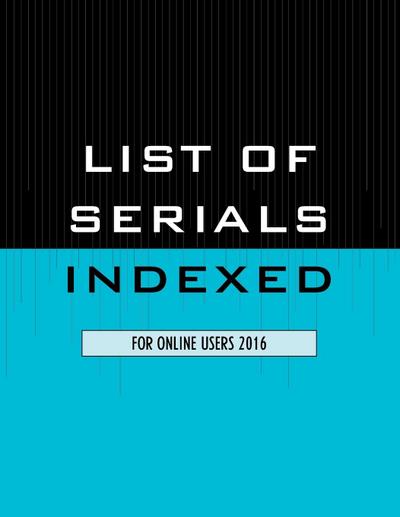 List of Serials Indexed for Online Users 2016
