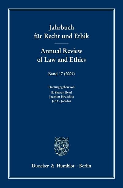 Jahrbuch für Recht und Ethik - Annual Review of Law and Ethics.