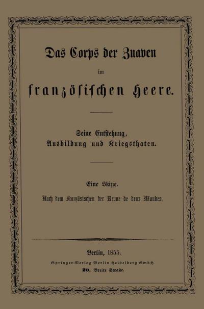 Das Corps der Zuaven im französischen Heere