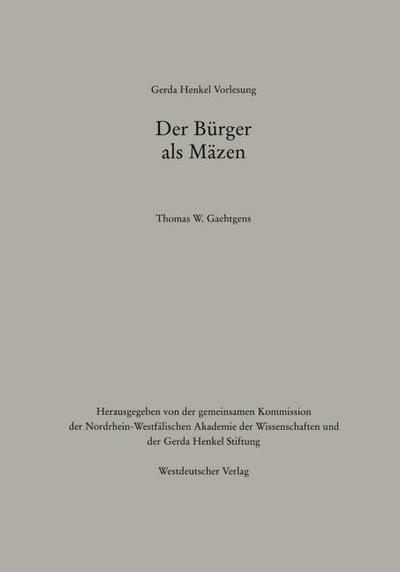 Der Bürger als Mäzen