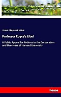 Professor Royce’s Libel