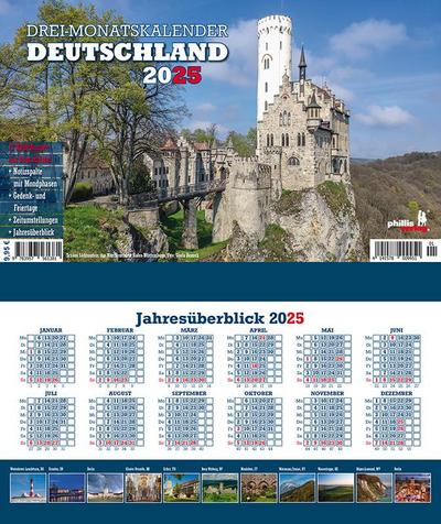 Drei-Monatskalender Deutschland 2025
