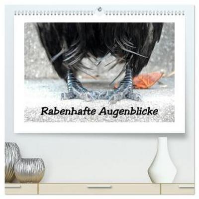 Rabenhafte Augenblicke (hochwertiger Premium Wandkalender 2026 DIN A2 quer), Kunstdruck in Hochglanz