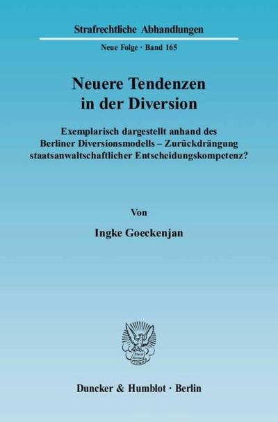 Neuere Tendenzen in der Diversion