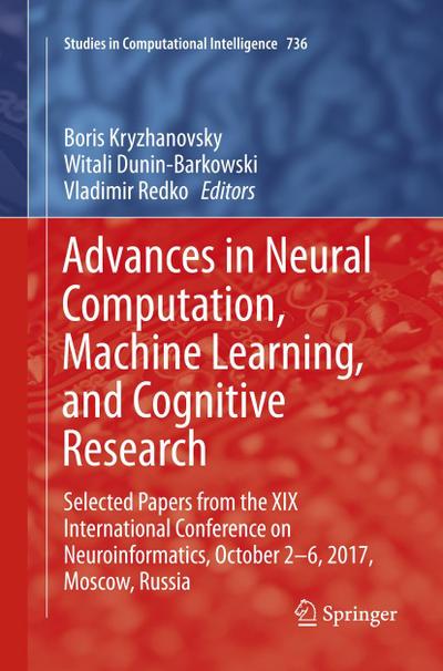 Advances in Neural Computation, Machine Learning, and Cognitive Research