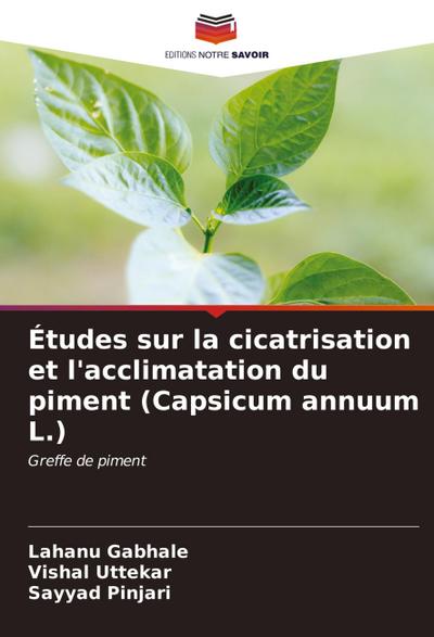 Études sur la cicatrisation et l’acclimatation du piment (Capsicum annuum L.)