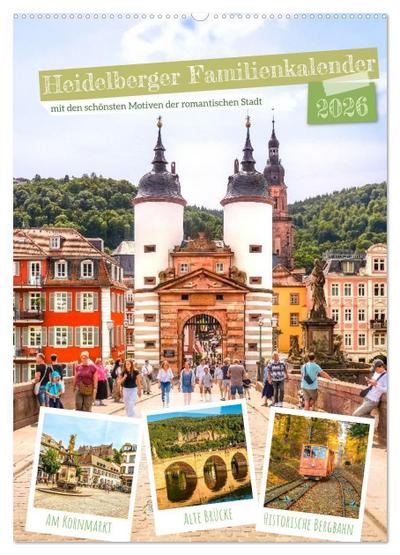 Heidelberger Familienkalender (Wandkalender 2026 DIN A2 hoch), CALVENDO Monatskalender