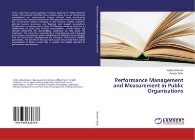 Performance Management and Measurement in Public Organisations