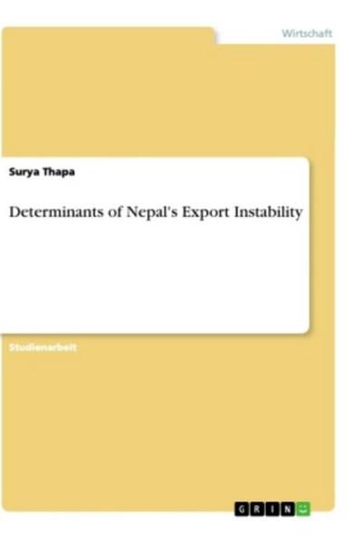 Determinants of Nepal’s Export Instability