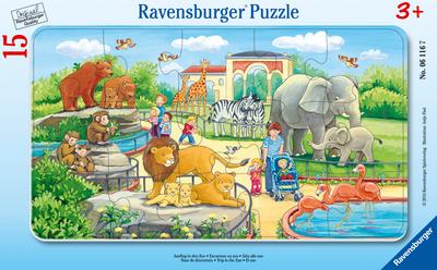 Ausflug in den Zoo 15 Teile Rahmenpuzzles