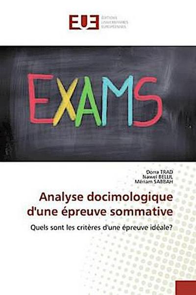 Analyse docimologique d’une épreuve sommative