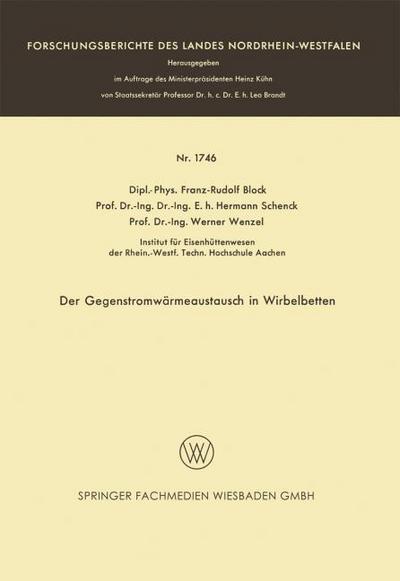 Der Gegenstromwärmeaustausch in Wirbelbetten