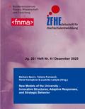 ZFHE 20-4: New Models of the University - Innovative Structures, Adaptive Responses, and Strategic Behavior