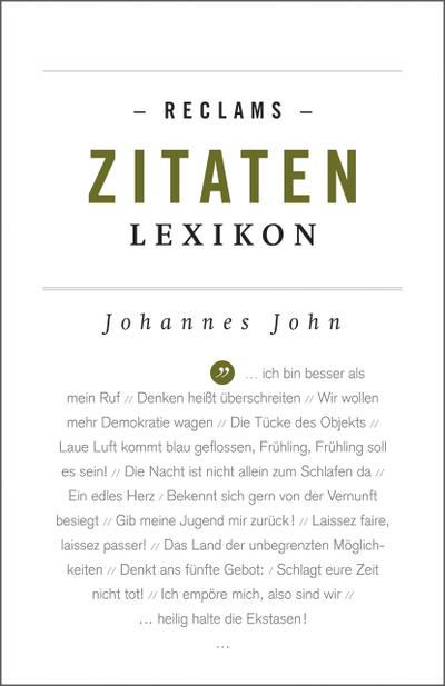Reclams Zitaten-Lexikon (Reclams Universal-Bibliothek)
