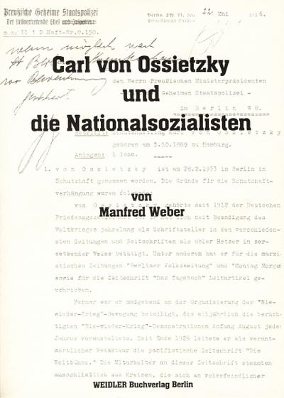 Carl von Ossietzky und die Nationalsozialisten