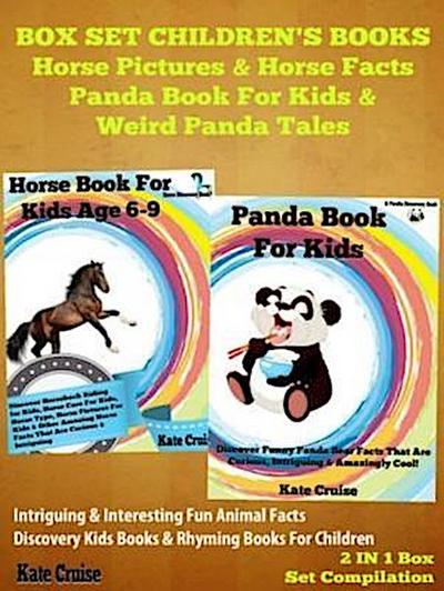Box Set Children’s Books: Horse Pictuers & Horse Facts - Panda Book For Kids & Weird Panda Tales: 2 In 1 Box Set Animal Discovery Books For Kids