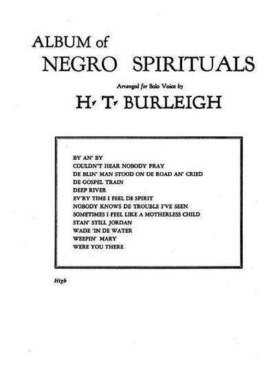 ALBUM OF NEGRO SPIRITUALS