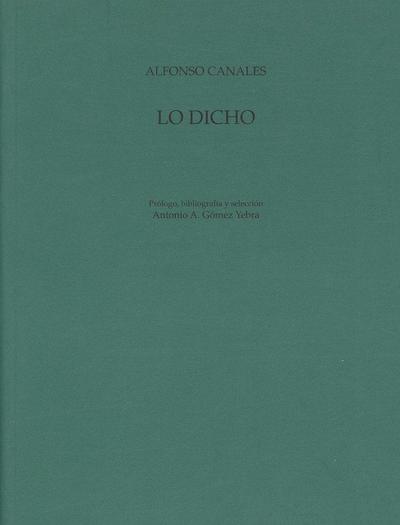 Lo dicho