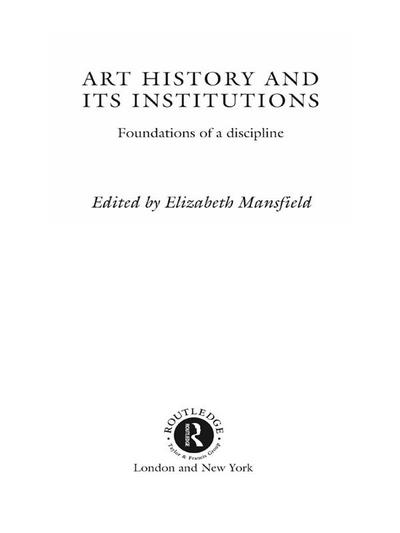 Art History and Its Institutions