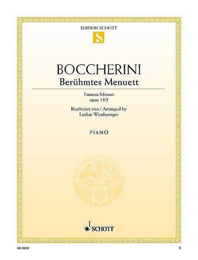 Berühmtes Menuett A-Dur op.13/5für Klavier