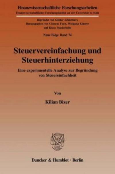 Steuervereinfachung und Steuerhinterziehung.
