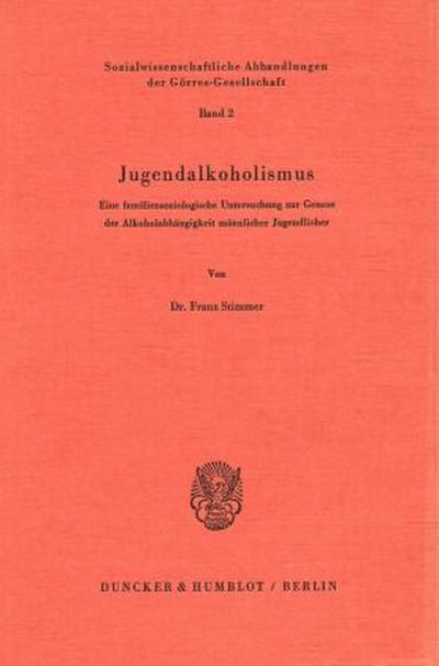 Jugendalkoholismus.