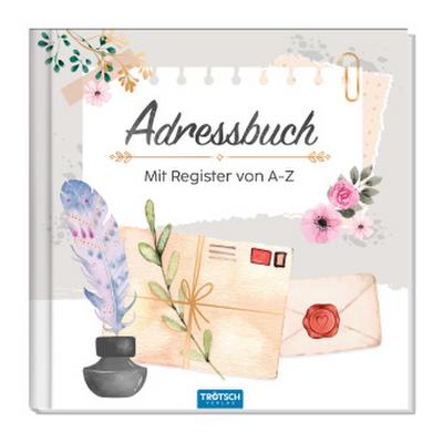 Trötsch Adressbuch Brief und Feder 