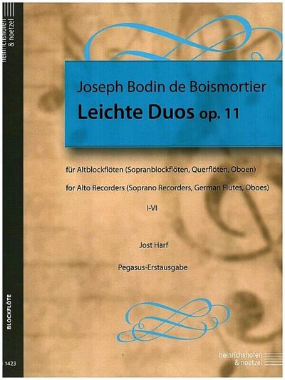 Leichte Duos op.11 (Nr.1-6)für 2 Altblockflöten